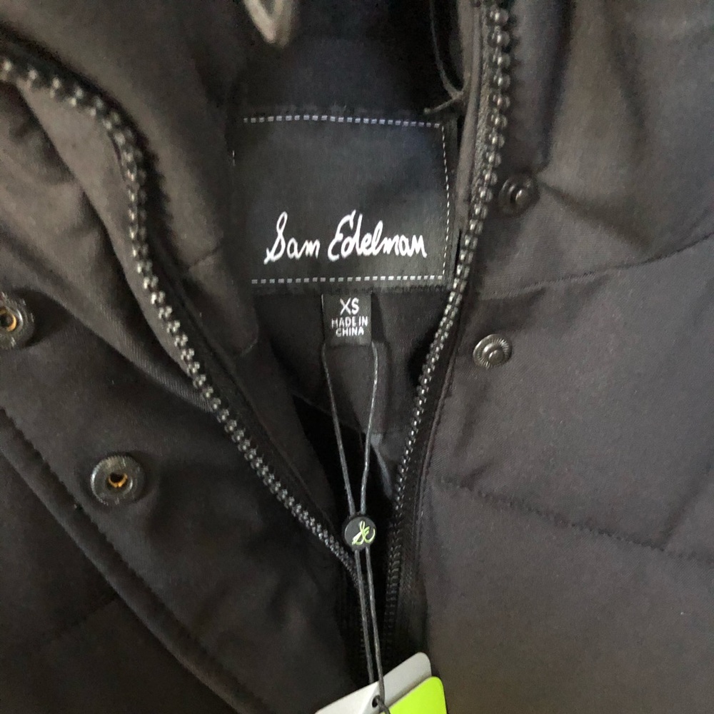 Sam Elderman Pillow Collar Belted Puffer Coat - XS